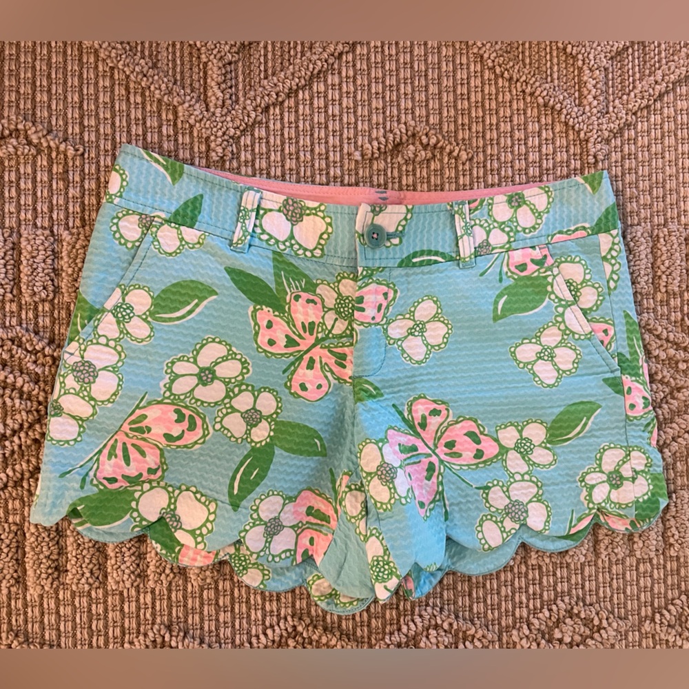 Lilly Pulitzer Buttercup Style Shorts, Size 6, EUC. Pique fabric